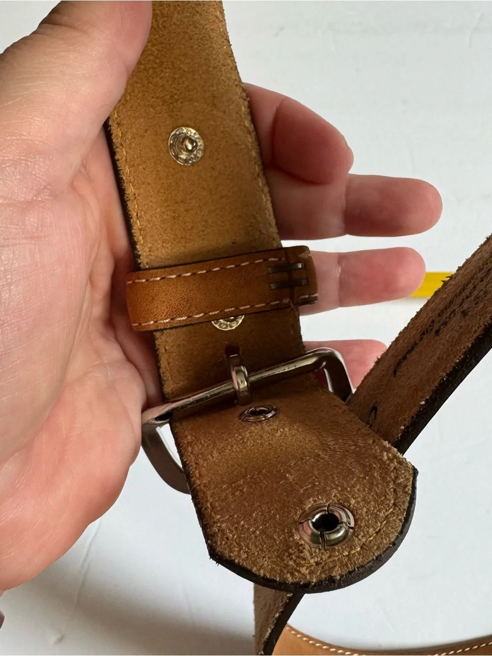 Justin Brown Top Grain Leather Western Cowboy Belt Made USA Mens Size 38 Ranch